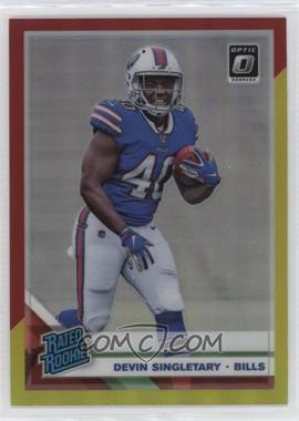 2019 Panini Donruss Optic - [Base] - Red and Yellow Prizm #178 - Rated Rookie - Devin Singletary