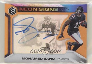 2019 Panini Elements - Neon Signs Tier 1 - Orange #NS1-MS - Mohamed Sanu /75