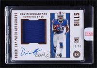Rookie Cap Patch Autographs - Devin Singletary [Uncirculated] #/50