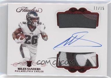 2019 Panini Flawless - Rookie Dual Patch Autographs - Ruby #DPA-MS - Miles Sanders /15