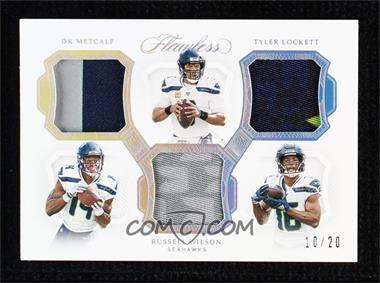 2019 Panini Flawless - Triple Patches - Silver #TP11 - DK Metcalf, Russell Wilson, Tyler Lockett /20