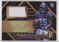 Rookie Jersey Autographs - Alexander Mattison #/49