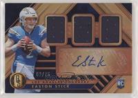 Rookie Jersey Autographs Triple - Easton Stick #/75