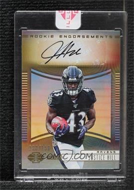 2019 Panini Illusions - Rookie Endorsements #RE-JHI - Justice Hill /150 [Uncirculated]
