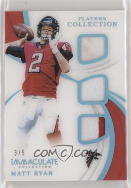 2019 Panini Immaculate Collection - Immaculate Players Collection Jerseys - Prime Platinum #PCJ-11 - Matt Ryan /5