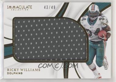 2019 Panini Immaculate Collection - Immaculate Standard Jerseys #ISJ-39 - Ricky Williams /49