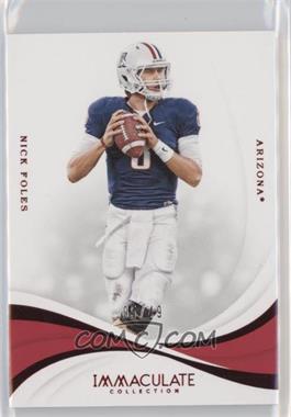2019 Panini Immaculate Collection Collegiate - [Base] - Red #19 - Nick Foles /49