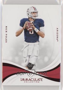 2019 Panini Immaculate Collection Collegiate - [Base] - Red #19 - Nick Foles /49