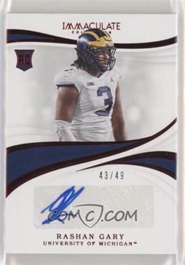 2019 Panini Immaculate Collection Collegiate - [Base] - Red #63 - Autographs - Rashan Gary /49