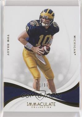 2019 Panini Immaculate Collection Collegiate - [Base] #1 - Tom Brady /99