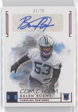 2019 Panini Impeccable - [Base] - Red #159 - Rookie Autographs - Brian Burns /75