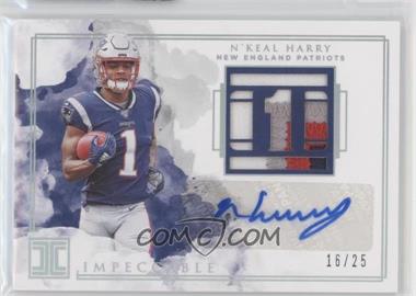 2019 Panini Impeccable - Rookie Numbers Patch Autographs - Silver #RN19 - N'Keal Harry /25