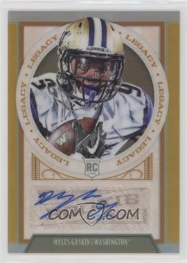 2019 Panini Legacy - [Base] - Premium Edition Penmanship Gold Prizm #186 - Rookies - Myles Gaskin /50