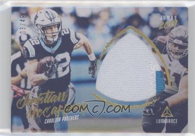 2019 Panini Luminance - Jumbo Relics - Gold Prime #J-12 - Christian McCaffrey /49