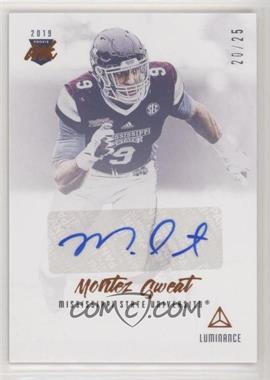 2019 Panini Luminance - Rookie Ink - Orange #RI-MSW - Montez Sweat /25