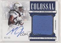 2020 National Treasures Update - Melvin Gordon #/49