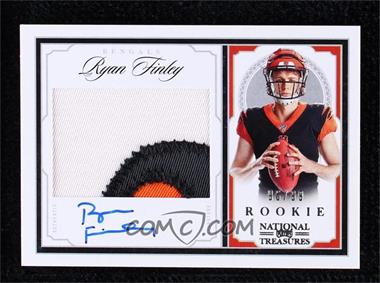 2019 Panini National Treasures - Crossover Rookie Patch Autographs #CRS-RF - Ryan Finley /99