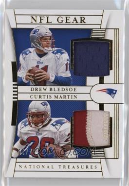 2019 Panini National Treasures - NFL Gear Combo Materials - Prime #CM-10 - Curtis Martin, Drew Bledsoe /25