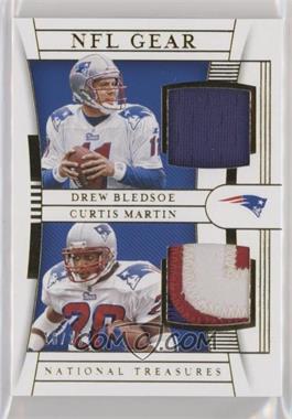 2019 Panini National Treasures - NFL Gear Combo Materials - Prime #CM-10 - Curtis Martin, Drew Bledsoe /25