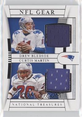 2019 Panini National Treasures - NFL Gear Combo Materials #CM-10 - Curtis Martin, Drew Bledsoe /99