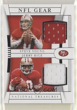 2019 Panini National Treasures - NFL Gear Combo Materials #CM-13 - Jerry Rice, Steve Young /99