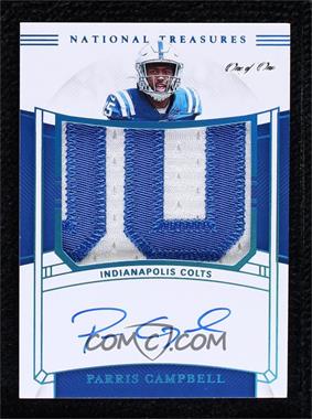2019 Panini National Treasures - Rookie Material Signatures RPS - Blue #RMS-PC - Parris Campbell /1