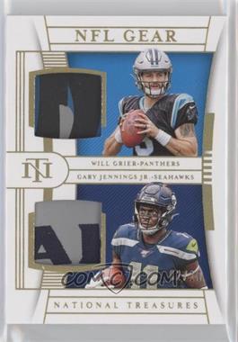 2019 Panini National Treasures - Rookie NFL Gear Combo Materials - Prime Holo Gold #GCM-9 - Gary Jennings Jr., Will Grier /10