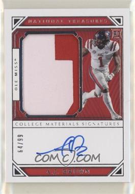 2019 Panini National Treasures Collegiate - [Base] #105 - College Materials Signatures - A.J. Brown /99