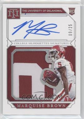 2019 Panini National Treasures Collegiate - College Silhouettes Signatures - Prime #102 - College - Marquise Brown /25