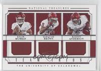 Kyler Murray, Marquise Brown, Rodney Anderson [EX to NM] #/99