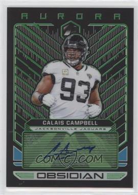 2019 Panini Obsidian - Aurora Autographs - Electric Etch Green #AA-CCA - Calais Campbell /25