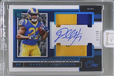 2019 Panini One - [Base] - Blue #45 - Rookie Dual Patch Autographs - Darrell Henderson /99 [Uncirculated]
