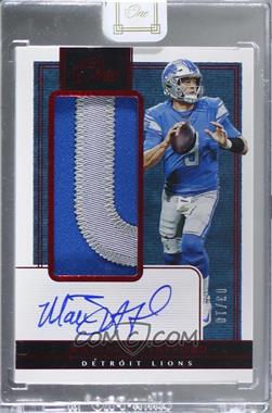 2019 Panini One - [Base] - Red #66 - Patch Autographs - Matthew Stafford /10 [Uncirculated]