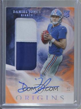 2019 Panini Origins - [Base] - Orange #104 - Rookie Jumbo Patch Autographs - Daniel Jones /75