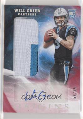 2019 Panini Origins - [Base] - Red #105 - Rookie Jumbo Patch Autographs - Will Grier /99 [Noted]