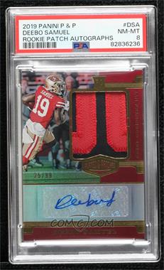 2019 Panini Plates & Patches - Rookie Patch Autographs #RPA-DSA - Deebo Samuel /99 [PSA 8 NM‑MT]