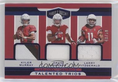 2019 Panini Plates & Patches - Talented Trios - Blue #TT2 - Kyler Murray, David Johnson, Larry Fitzgerald /50 [EX to NM]