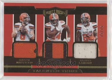 2019 Panini Plates & Patches - Talented Trios #TT6 - Baker Mayfield, Nick Chubb, Jarvis Landry /75