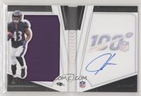 Rookie Playbook Jersey Autographs - Justice Hill #/199