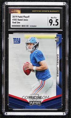 2019 Panini Playoff - [Base] - Goal Line #202 - Rookies - Daniel Jones [CSG 9.5 Mint Plus]