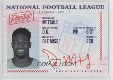 2019 Panini Prestige - NFL Passports Signatures - Red Ink #PA-DM - DK Metcalf