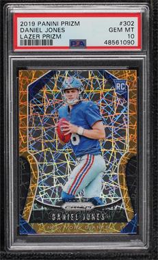 2019 Panini Prizm - [Base] - Lazer Prizm #302 - Rookies - Daniel Jones [PSA 10 GEM MT]