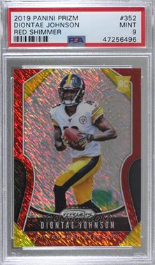 2019 Panini Prizm - [Base] - Red Shimmer Prizm #352 - Rookies - Diontae Johnson /15 [PSA 9 MINT]