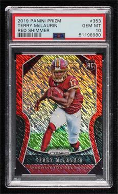 2019 Panini Prizm - [Base] - Red Shimmer Prizm #353 - Rookies - Terry McLaurin /15 [PSA 10 GEM MT]