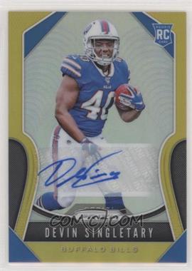 2019 Panini Prizm - [Base] - Rookie Autographs Gold Prizm [Autographed] #335 - Rookies - Devin Singletary /10 [EX to NM]