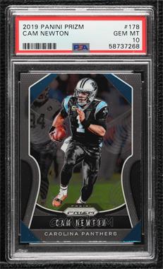 2019 Panini Prizm - [Base] #178 - Cam Newton [PSA 10 GEM MT]