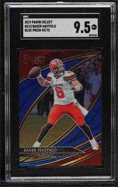 2019 Panini Select - [Base] - Blue Prizm #213 - Field Level - Baker Mayfield /75 [SGC 9.5 Mint+]