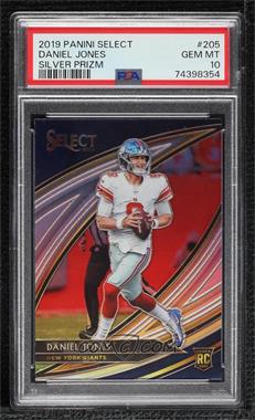 2019 Panini Select - [Base] - Silver Prizm #205 - Field Level - Daniel Jones [PSA 10 GEM MT]