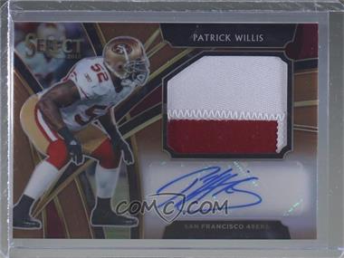 2019 Panini Select - Jumbo Signature Swatches - Copper Prizm #JSS-PW - Patrick Willis /49