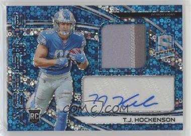 2019 Panini Spectra - Aspiring Patch Autographs - Neon Blue Prizm #APA-11 - T.J. Hockenson /99